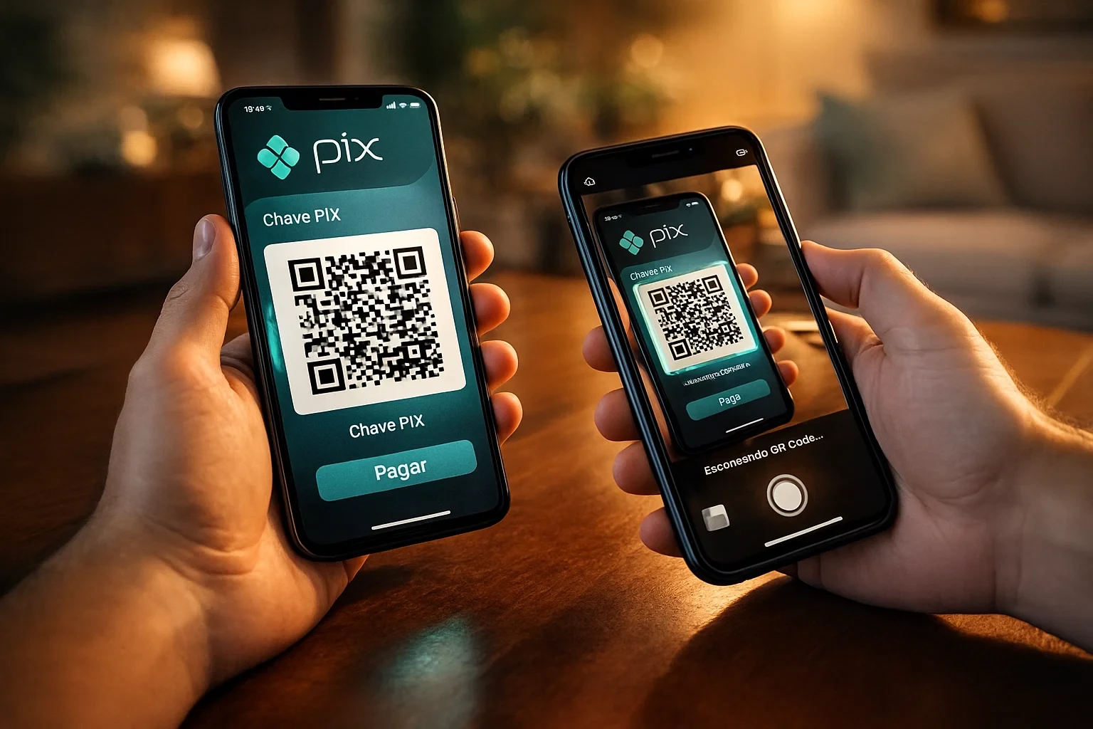 Transação via Pix pelo celular para depósitos e saques em apostas esportivas